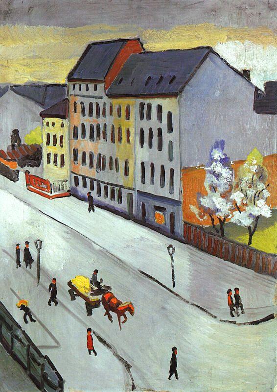 August Macke Our Street in Gray china oil painting image